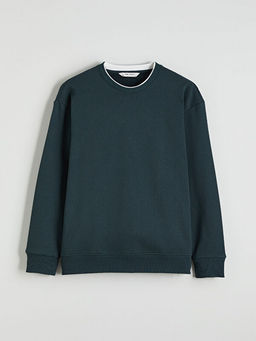 Bisiklet Yaka Erkek Kal?n Sweatshirt