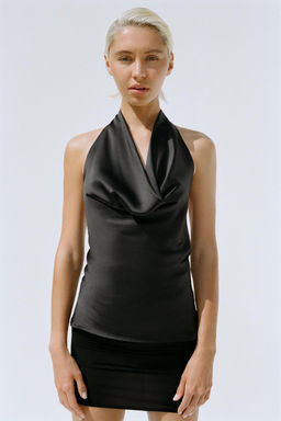 SATIN HALTER TOP - Zara фото 7