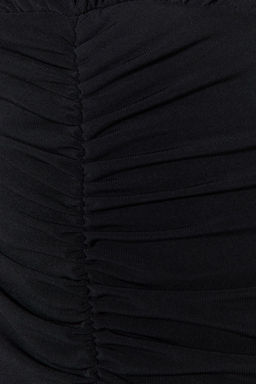 TRENDYOLMILLA Siyah Fitted/Vucuda Oturan Buzgu Detayl? Midi Esnek Orme Kalem Elbise TWOSS23EL00751  фото 9