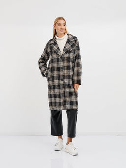 Пальто женское из шерсти в клетку - Glenfield фото 3