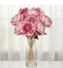 Букет Пионов 9шт "FLOWERS GLAMOUR" 60см розовые