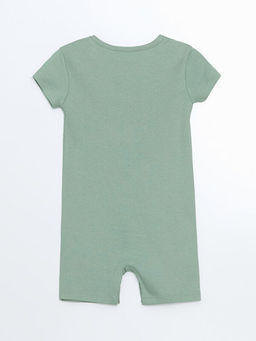 Bisiklet Yaka Bask?l? Erkek Bebek Tulum