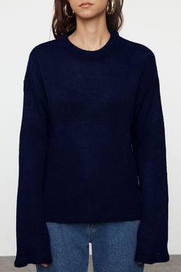 Kahverengi Genis Kal?p Yumusak Dokulu Triko Kazak TWOAW25KZ00295 - Trendyolmilla фото 11