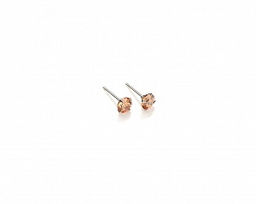 Серьги-гвоздики PR1469 -4 коньячный