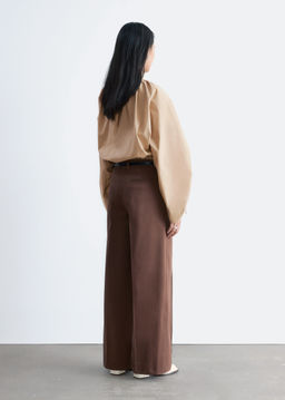 Pantalones de algod?n con pliegues marcados - H&m фото 8