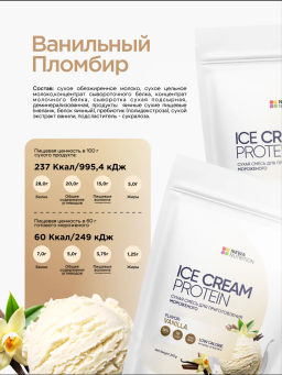 НОВИНКА! Смесь для протеинового мороженого Ванильный Пломбир - Newa nutrition фото 8