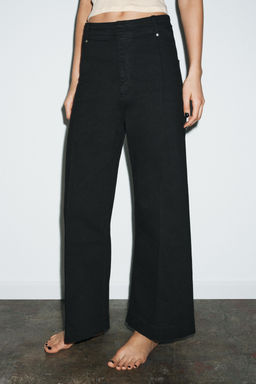 JEANS ZW COLLECTION TAILORED WIDE LEG TIRO ALTO / Negro - Zara фото 13