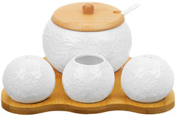 Набор 4 пр.-20*17*9 см Веточки-цветочки Сахарница+Вазочка под зуб.и набор для спец.2 пр.на бам.под - Elan gallery фото 4