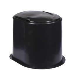 Туалет дачный, h=35 см, без дна, с отверстиями для крепления к полу, чёрный