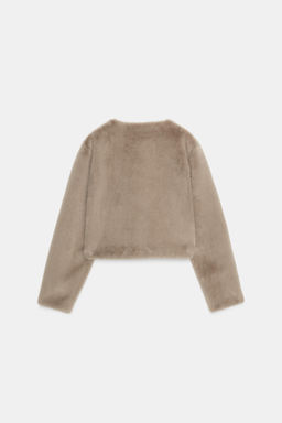 FAUX FUR SHORT JACKET - Zara фото 6