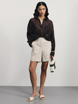 Хлопковые шорты с отворотами / Zarina фото 2