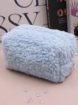 Kristaller Косметичка женская плюшевая Тедди, голубой