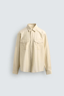 CAMISA FLUIDA BOLSILLOS / Crudo - Zara фото 6