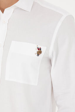 U. S. Polo Assn Мужская белая рубашка с длинным рукавом - U.s. polo assn фото 21