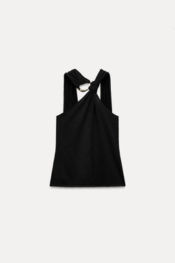 GOLD APPLIQUE KNOT TOP