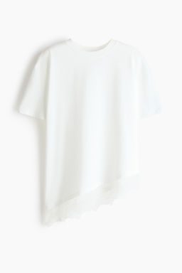 Camiseta con bajo asim?trico de encaje - H&m фото 2