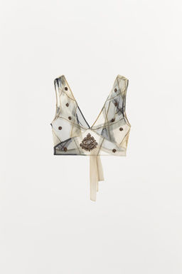 PATCHWORK BEADED AND SEQUINNED TOP - Zara фото 4