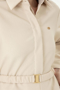 U. S. Polo Assn Женское кремовое тканое платье - U.s. polo assn фото 7