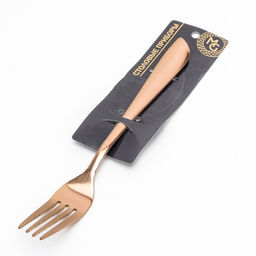 Вилка столовая из нержавеющей стали Magistro Эми, 20,52,5 см, на подвесе, цвет бронзовый  фото 3