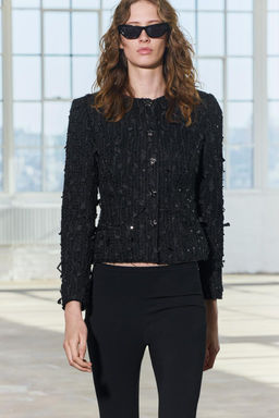 TEXTURED SEQUIN JACKET ZW COLLECTION - Zara фото 2