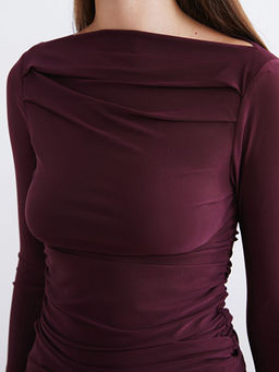 Kay?k Yaka B?zg?l? Bluz