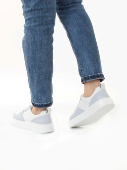 03-YJ425-2 WHITE/VIOLET Полуботинки спортивные женские (натуральная кожа) - Фабричный китай фото 18