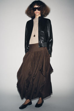 ZW COLLECTION VOLUMINOUS MIDI SKIRT - Zara фото 5