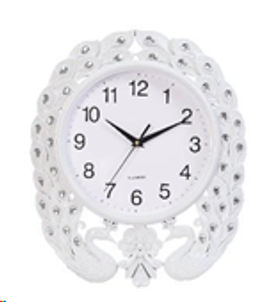 Часы настенные Павлины 32х40 см / WS-7597 /уп 20/белые