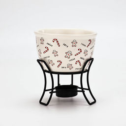 Фондю новогоднее керамическое «Счастья», 2 шпажки