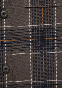 Kareli Gri Gomlek - Mavi фото 6