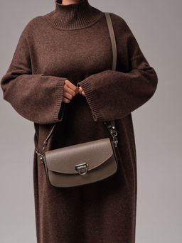 Кожаная сумка Azaro 31049 тауп соло