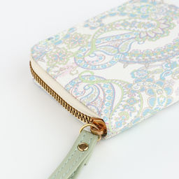 Кошелёк женский на молнии с ремешком, голубой