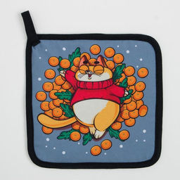 Прихватка Merry Xmas 17х17см,100% п/э,ватин 250г/м2 - Доляна фото 2