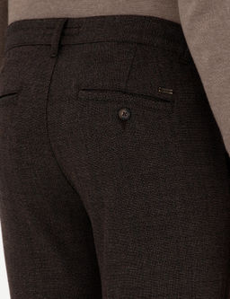 Kahverengi Slim Fit Kanvas Pantolon
