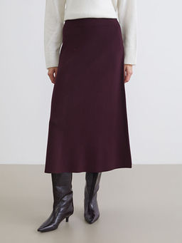 Beli Lastikli A Kesim Triko Etek