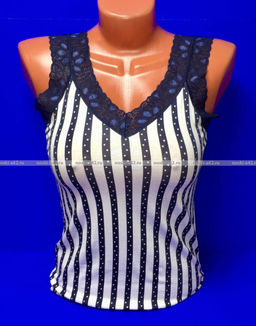 Цена за 1 шт. Майки женские Miss Emma Турция Кружево Полоса