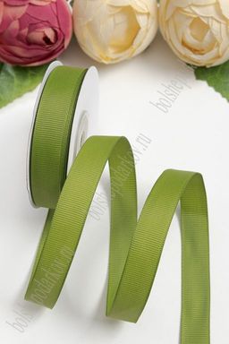 Лента репсовая 1,5 см*20 ярд "1 сорт" (SF-1347) фисташковый №108