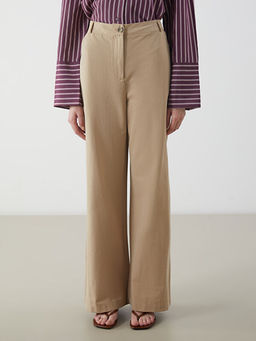 Standart Fit Poplin Kad?n Pantolon