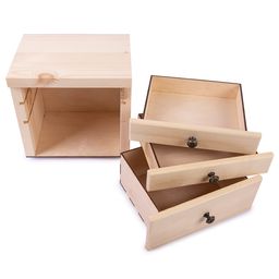 Заготовка для декорирования Mr. Carving ВД-1092 Комод 3 ящика сосна 20 х 15 х 18 см фото 4