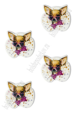 Кабошон-вырубка "Собачка" 3,2*3 см (10 шт) SF-5915, №1
