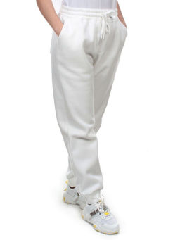 M049 WHITE Брюки спортивные женские на флисе (100% хлопок) 7986 - Фабричный китай фото 10
