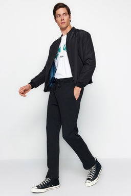 Siyah Regular/Normal Kesim Pamuklu Ac?k Paca Esofman Alt? TMNAW24EA00011