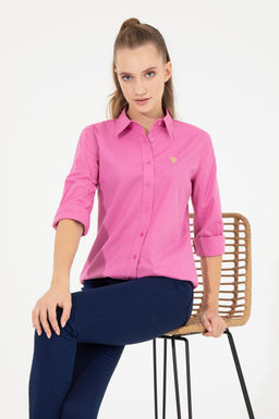 U. S. Polo Assn Женская розовая базовая рубашка с длинным рукавом - U.s. polo assn фото 14