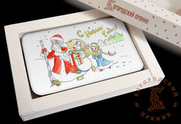 Сувенирные пряники (фотопечать) 170 гр. Новогодняя троица 2 Сгущенка