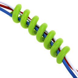 Держатель для кабеля 2 штуки 9,5х2,4см, силиконовый, Спираль, в блистере (Китай) - Домашняя мода фото 2