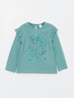 Bisiklet Yaka Uzun Kollu K?z Bebek Ti??rt 2li