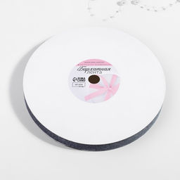 Лента бархатная, с серебряным люрексом, 15 мм, 18 1 м, цвет серый №184 - Арт узор фото 2