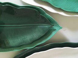 Блюдо-листок Мадагаскар зеленое, 47 х 19 см - Easy life фото 3