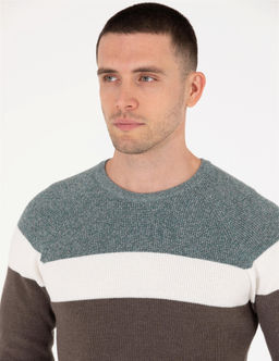 Ye_il Slim Fit Bisiklet Yaka Triko Kazak - Pierre cardin фото 2