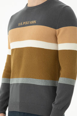 Мужской свитер антрацитового цвета - U.s. polo assn фото 20